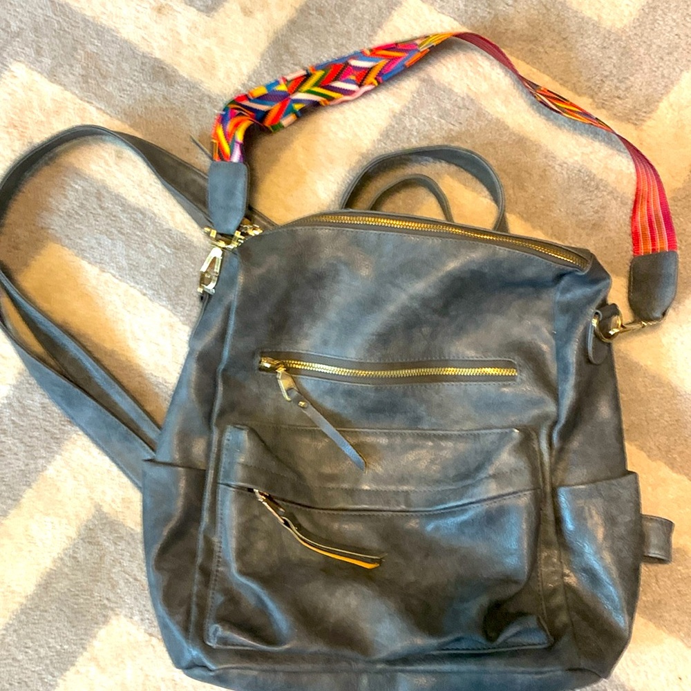VEGAN LEATHER CONVERTIBLE BAG